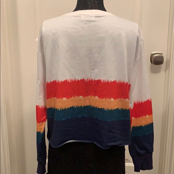 Storia long sleeve multicolor cropped shirt - Picture 3 of 4